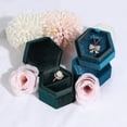 thumbnail image 2 of Caja de joyería hexagonal Caja de terciopelo para anillos, orejas y clavos Caja de joyería Caja de embalaje de joyería Caja de joyería, 2 of 5