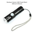 thumbnail image 4 of Bewildely Linterna de aleación de aluminio portátil IPX6 resistente al agua alimentada por con para comprobar dinero al aire libre Iluminación novedosa Negro 395nm Bewildely HA074228-01, 4 of 6