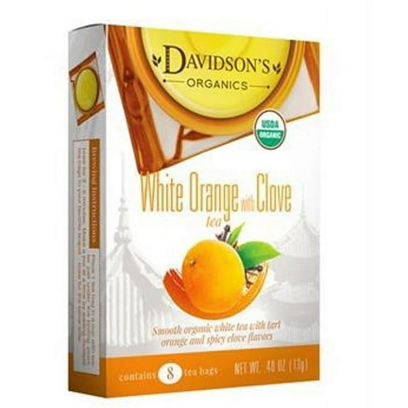 Davidsons Organics 7101 2 oz White Orange with Clove Sampler Tea - Pack of 6