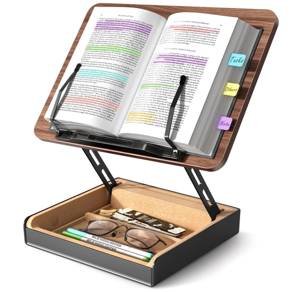 Soporte para libros HUMANCOZY con almacenamiento para lectura