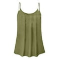 thumbnail image 4 of HAPIMO Women's Summer Tank Tops V-Neck Blouse Basic Tunic Camisole Solid Color Print Tops Sleeveless Shirts for Girls Pleat Flowy Swing Camis Green XXXL, 4 of 4