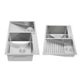 thumbnail image 3 of Dwellnix Modern Laundry Sink, Double Basin with Washboard Basin, 304 Stainless Steel, Anti-Overflow Design for Kitchens, Laundry Rooms & Utility Spaces, 3 of 11
