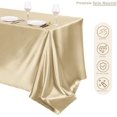 thumbnail image 4 of Wehilion Satin Tablecloth 102 x 58 Inch Overlay Satin Table Cover Rectangle Bright Silk Tablecloth Smooth Fabric Table Decoration for Wedding Banquet Party Events, 4 of 14