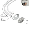 thumbnail image 2 of Utopia Alley Rustproof Wall Mounted Aluminum Double Curved Shower Curtain Rod, Screw Mount Rod, Stronger and More Secure Than Tension, Adjustable Double Shower Rod from 45" to 72", Expandable (White), 2 of 11