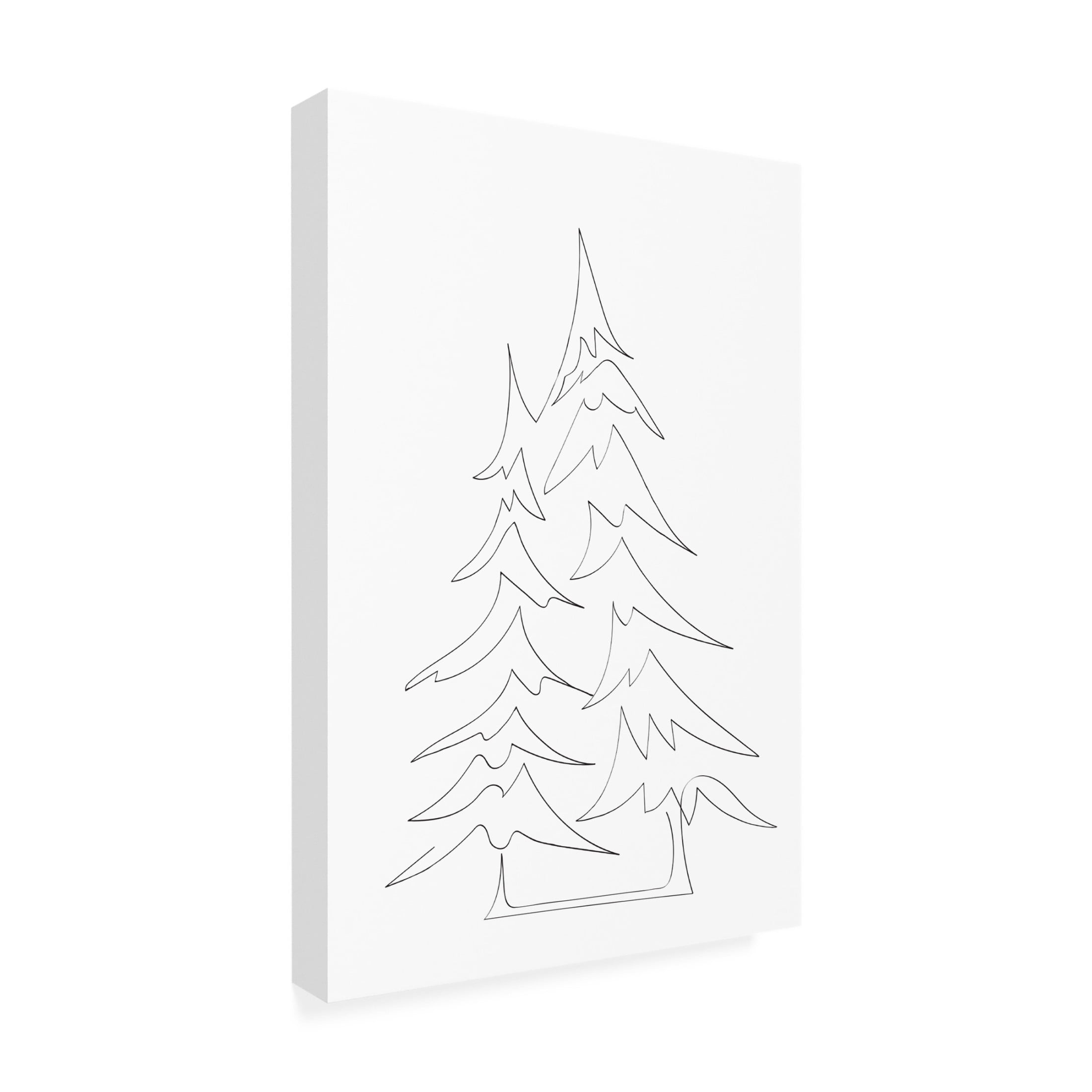 Canvas Wall Art - Pictufy Studio Ii 'Pine Trees' Wall Art for Living Room, Bedroom, or Office Décor by Trademark Fine Art - 12 x 19 Inches
