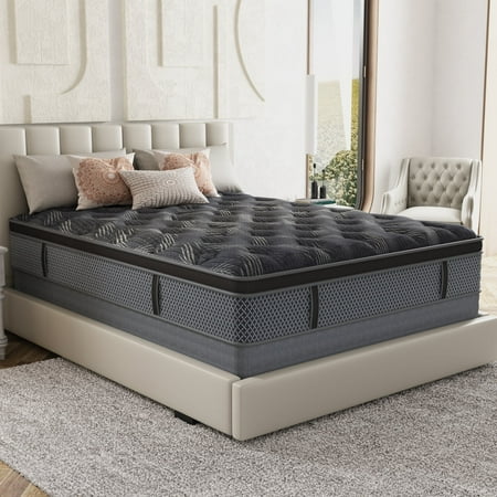 Behost Pillow Top Twin Mattress 10 Inch Hybrid Innerspring Double Mattress in a Box Cool Bed with Breathable and Pocket Spring Mattress Soft Knitted Fabric Cover