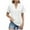 White, variant on Uaswgudfs Women's Dressy Casual V-Neck Blouse Tee - Loose Fit Short Sleeve with Curved Hem Solid Color Stretch Top