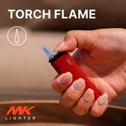 MK Refillable Butane Torch Lighters, 2 Pack, Assorted Pocket Colors