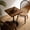 Walnut 037, variant on Modern Black Round Dining Table 24 Inch, MDF Top with Steel Base Tulip Kitchen Table for Small Spaces, Mid Century Coffee Table for Living Room