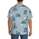 thumbnail image 3 of Balery Cute Hippopotamus Camisa Casual de Manga Corta con Botones para Hombre, Texturizada, Estilo Cubano, para Playa, Verano-3X-Large, 3 of 5