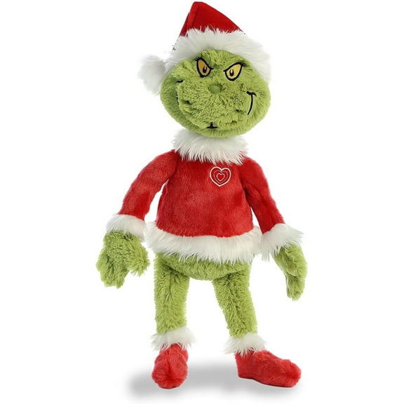 Aurora GB Mr Grinch Santa 16" Soft Stuffed Animals & Plush Toys, Green