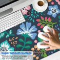 thumbnail image 2 of Long Mouse Pads for Desk,Pioneer Flower Floral Print Pattern Desk Mats on Top Of Desks, Desk Mouse Pad Extra Large with 3mm Non-Slip Base and Stitched Edge for Gaming,Office,Work,Home 47.3"x23.6", 2 of 6