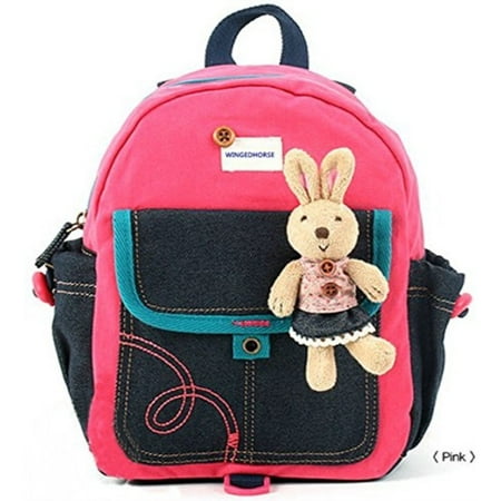 Teddy Bear Harness kid toddler walking safety harness with cute teddy bear/bunny backpack - sold and ship from usa (pink bunny) ()