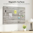 thumbnail image 5 of Magnetic Boards for Wall 18"x24" Wooden Planks Print Decorative White Board Magnetic Dry Erase Board Message Center Photo Board Bulletin Board with Magnets&Markers, Grey Wooden Planks, 5 of 9