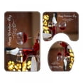 thumbnail image 3 of Ensemble de 4 Pièces Impression Numérique 3D Maison de Saint Valentin Heureux Produit de Salle de Bain Douche Impression Personnalisée Rideau de Douche Salle de Bain Tapis de Sol Tapis de Toilette Ensemble de Combo, 3 of 9