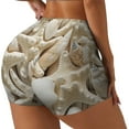 thumbnail image 2 of Kdxio Starfish and Sea Shells Print Workout Shorts for Women Seamless Soft Smooth Gym Yoga Scrunch Active Shorts, 2 of 9