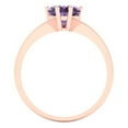 thumbnail image 4 of 1 ct Heart Cut Simulated Alexandrite Solitaire Engagement Ring for Women in 18K Rose Gold, 4 of 5