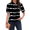 thumbnail image 5 of Outfmvch Golf Shirts for Woman Blouses for Women Business Casual Tops for Women Women Shirt Polo Shirt Tunic T Shirts Womens Summer Tops Black 2XL, 5 of 7