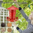 Metal Double Layer Retractable Butterfly Bird Feeder Anti Squirrel