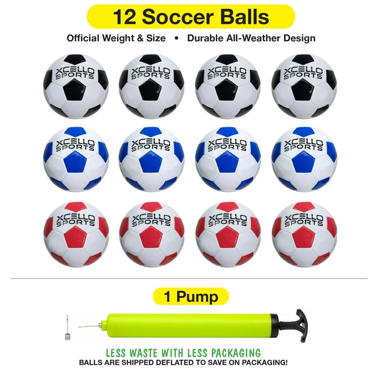 Xcello Sports Soccer Ball Size 5, Bright Assorted Youth & Kids