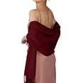 thumbnail image 5 of ManxiVoo Women's Imitation Wrap Evening Gown Shawl Long Scarf Soft Lightweight Elegant Accessory for Special Occasions and Formal Events Red, 5 of 7