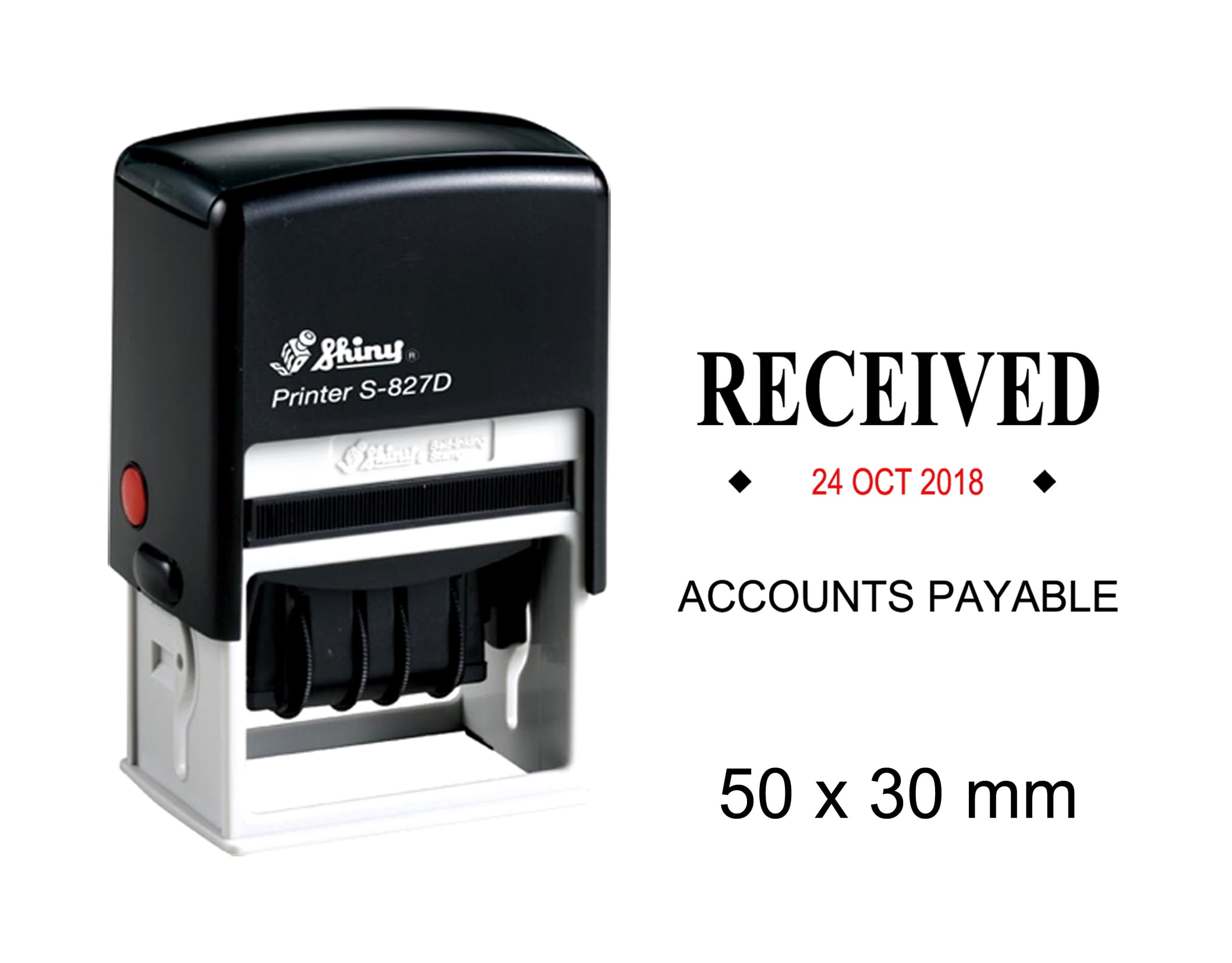 Self Inking Shiny Date Stamp With Received & Accounts Payable Ofiice ...