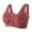 Brick Red, variant on Bras For Older Women Front Closure No Underwire Full Coverage Bralette For Sagging Breasts Comfort Bra