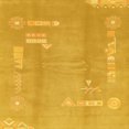 thumbnail image 1 of Ahgly Company Indoor Square Abstract Orange Abstract Area Rugs, 5' Square, 1 of 6