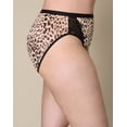 thumbnail image 3 of Playtex Microfiber High-Cut Underwear Pack, Moisture-Wicking, 3-Pack (Plus Sizes) Heirloom White Leo/Black/Black XL Women's, 3 of 4