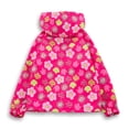 thumbnail image 3 of CPNG Girls Hooded Jacket Rainproof Windproof Windbreaker Coat with Colorful Print Fleece Lined Warmth Hiking Windbreaker, 3 of 7