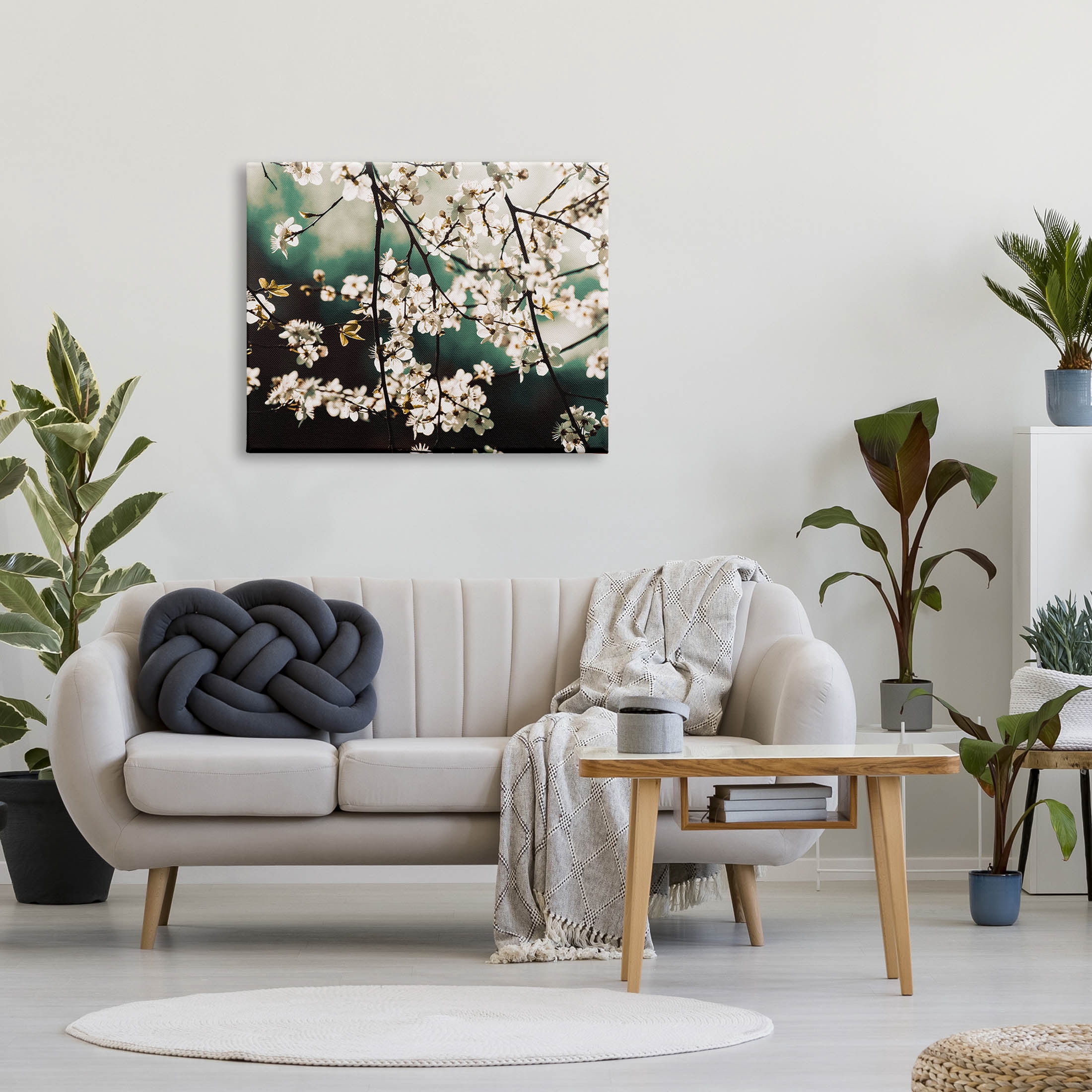 Cherry Blossom Nature Photography Botanical & Floral Photograph Gallery Wrapped Canvas Print Wall Art