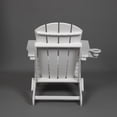 thumbnail image 5 of Adirondack Chair, Outdoor Chair, Folding Chair&nbsp;with Dual Cup Holder, HDPE Composite Folding Design and Wood Texture for Patio, Garden, Deck, White, 5 of 8