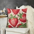 thumbnail image 2 of SHANXI Pink Fruit Pillow Covers Pillowcases Home Decor Bed Couch Sofa Office Living Room Cushion 20x20in, 2 of 5