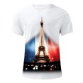 thumbnail image 3 of French Graphic Print Short Sleeve T Shirt Casual Summer Top, 3 of 3