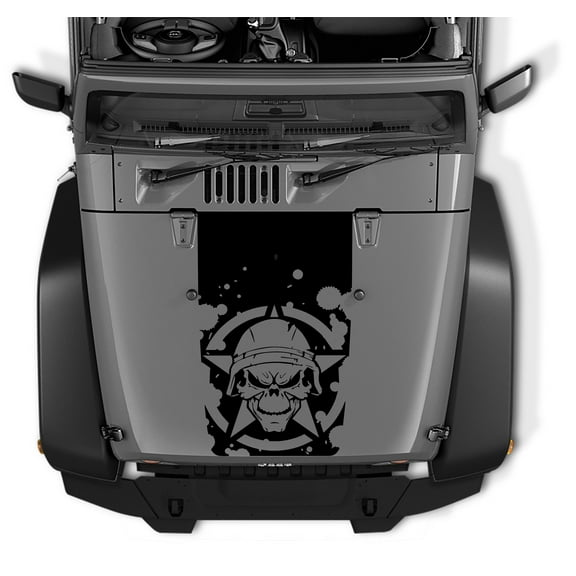 Collectible Decals Military Soldier Skull Blackout Hood Decal