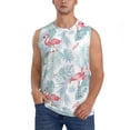 thumbnail image 1 of Balery Tropical Flamingo Camisetas sin mangas para hombre, absorbe la humedad y protege contra el mal olor.-XX-Large, 1 of 7