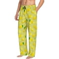 thumbnail image 3 of Mens Pajama Pants - Soft Sleep & Lounge Pants for Men, Bright Lemons Cuteness Casual PJ Bottoms Pants with Pockets, 3 of 5