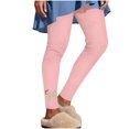 thumbnail image 2 of Qulqfy Womens Winter Leggings Christmas Pink Compression Leggings Pull On High Waisted Rhinestone Pants for Women, 2 of 5