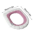 thumbnail image 2 of Thicker Bathroom Toilet Seat Cover Pads with Handle,Soft Knit Warmer Toilet Seat Cushion Cover Stretchable Washable Fiber Cloth,Easy Installation Comfortable Toilet Lid Seat Cover Knitted Toilet Seat, 2 of 8