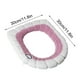 thumbnail image 2 of Funda de asiento de inodoro engrosada con asa - Anillo de punto lavable 4 Seasons, diseño de contorno completo para inodoros redondos y alargados, 2 of 5