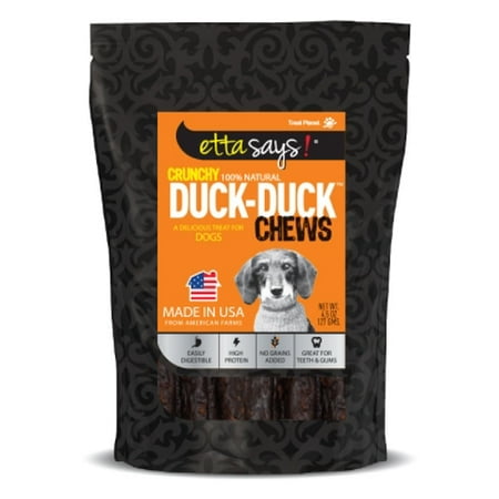 Etta Says! Crunchy Duck Chews Dog Treats, 4.5 oz