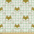 thumbnail image 2 of Ambesonne Woodland Fabric by the Yard Upholstery, Foxes Crescents Hearts, 3 Yards, Pale Coffee Rose and White, 2 of 5
