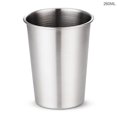thumbnail image 3 of Taza de café inoxidable Taza de té de agua potable Taza de espesamiento Bebidas Reutilizable Soporte apilable Regalo para acampar hogar al aire libre Plata 260ml sidaley HA010590-01, 3 of 6