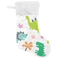 thumbnail image 4 of SKYSONIC Christmas Stocking Personalized Dinosaur Large Candy Stocking Hanging Gift Xmas Stockings Decoration 1 PC for Family Holiday Party Ornaments Decor Fireplace, 4 of 7