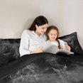 thumbnail image 4 of Feelyou Spooky Bat Ghost Twin Comforter Sets, Gothic Halloween Animal Bedding Set, Gray, Black Reversible, 2 Pieces, 1 Comforter and 2 Pillowcases, 4 of 7