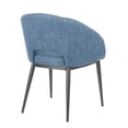thumbnail image 3 of Renee Contemporary Chair in Black Metal Legs and Blue Fabric by LumiSource, 3 of 7