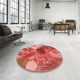 thumbnail image 4 of Ahgly Company Machine Washable Indoor Square Transitional Red Area Rugs, 6' Square, 4 of 7