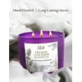 thumbnail image 7 of French Lavender Vanilla 3-Wick Soy Candle – Calming Aromatherapy Candle in Gift Box | Large 15.8 oz Clean-Burning Scented Candle for Home, Men & Women, 7 of 7