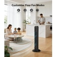 thumbnail image 4 of WAA 7m/s Max Speed 37" Tower Fan,39dB Quiet 6-Speed Oscillating Floor Fan with 12H Timer,Detachable & Washable for Bedroom,Living Room & Home Office, 4 of 7