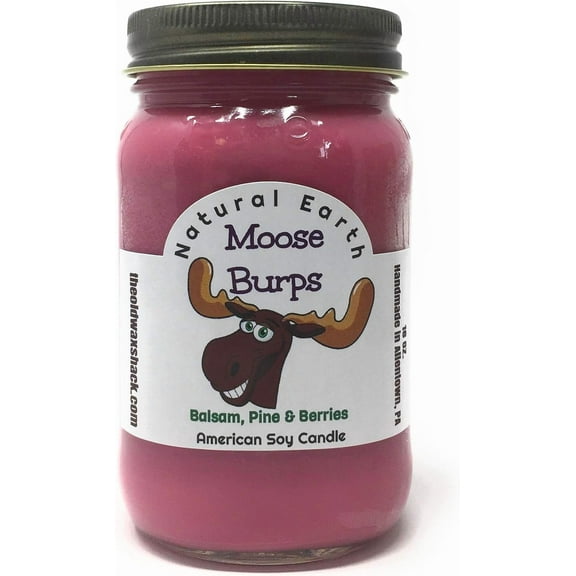 Moose Burps Soy Candle - 16 Oz. Mason Jar